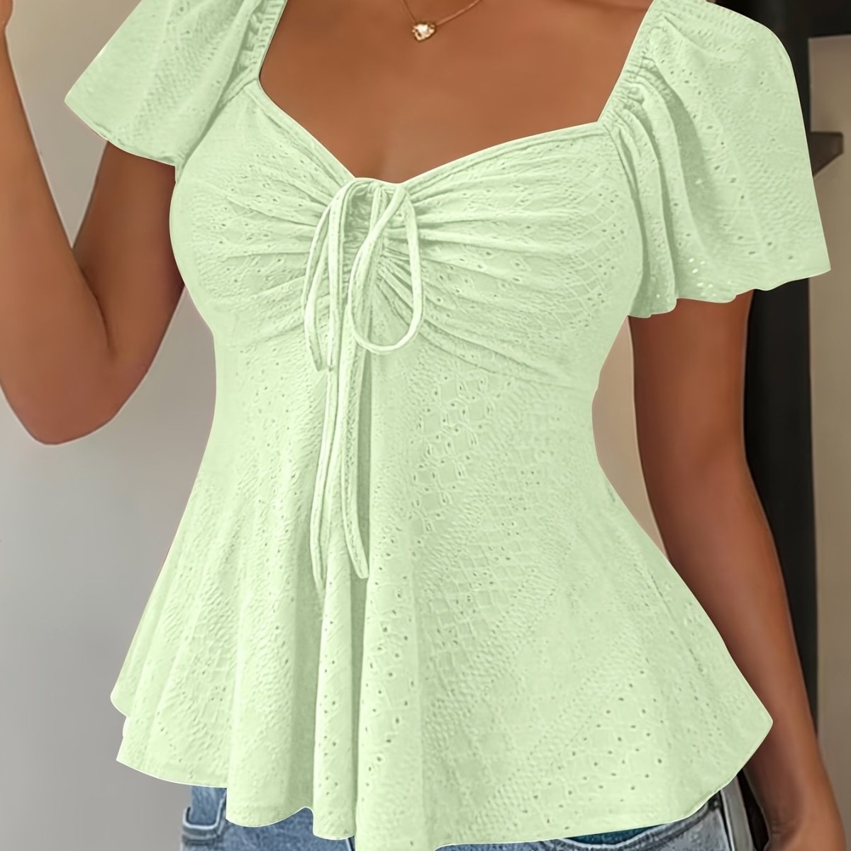 Icy Jacquard Top Short Sleeve