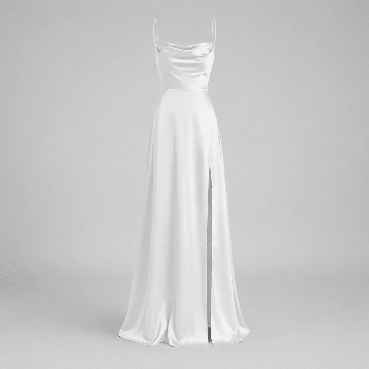 Cowl Neck Split Maxi Dress