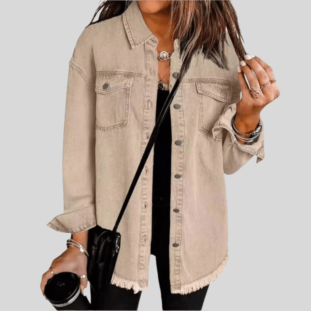 Washed Denim Shirt Jacket