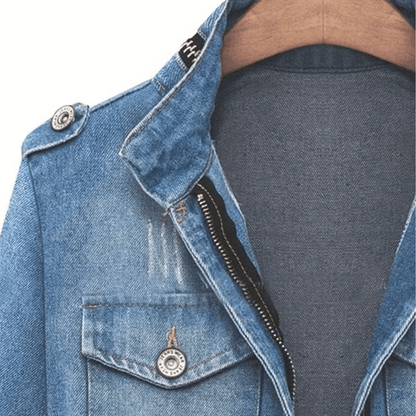 Structured Denim Jacket Cinched