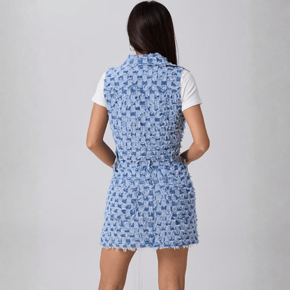 Bold Denim Two Piece Set