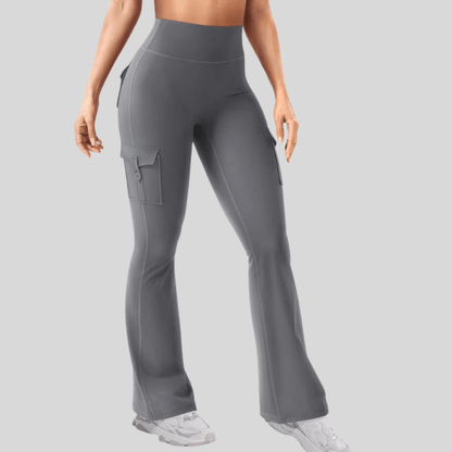 High Stretch Wide Leg Yoga Pants With Pockets