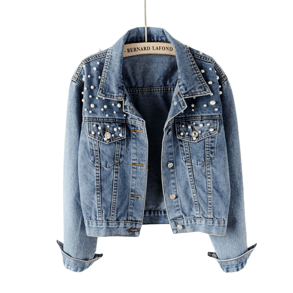 Luxe Denim Pearl Jacket