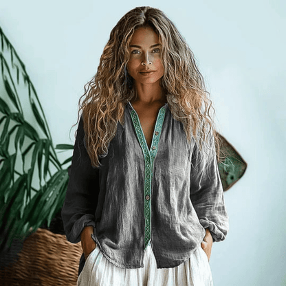 Boho Long Sleeve Relaxed Shirt