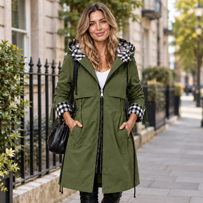 Langer Damen-Parka mit Kapuze