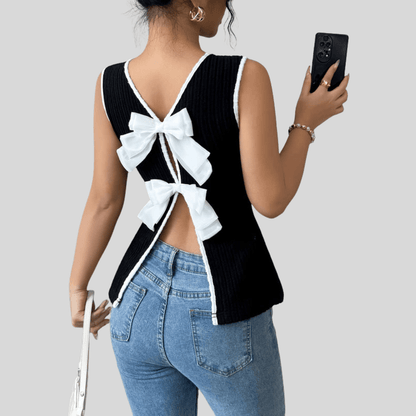 Icy Blue Knit Vest Top