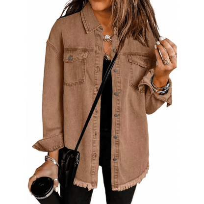 Relaxed Denim Button Down Shirt