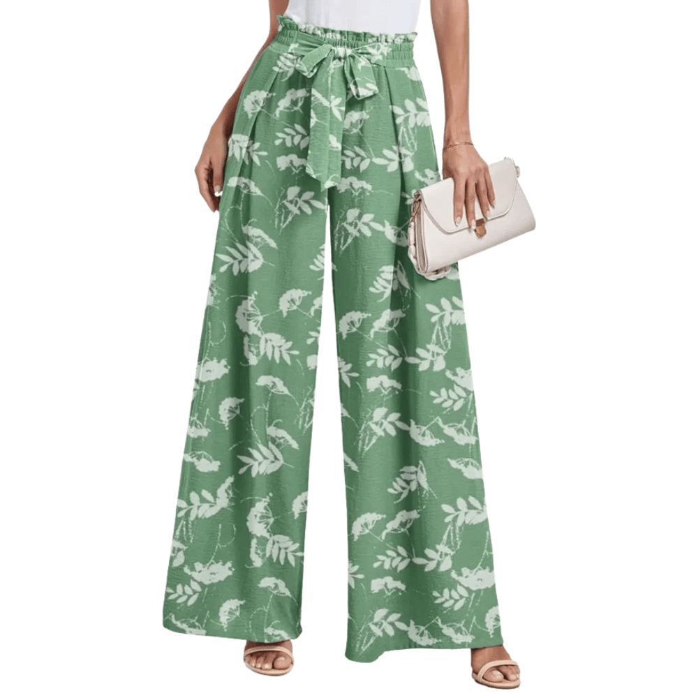 Printed Wide Leg Pants
