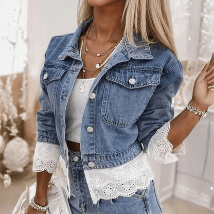 Romantic Lace Denim Jacket
