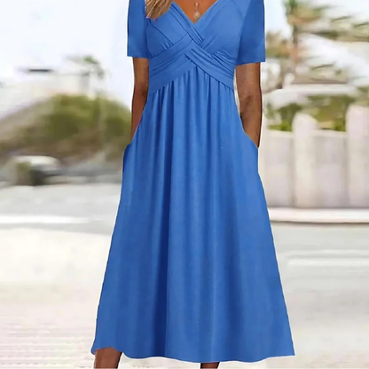 Flattering Midi Dress with Relaxed Silhouette