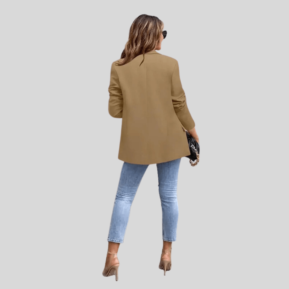 Polished Blazer Turn Down Collar
