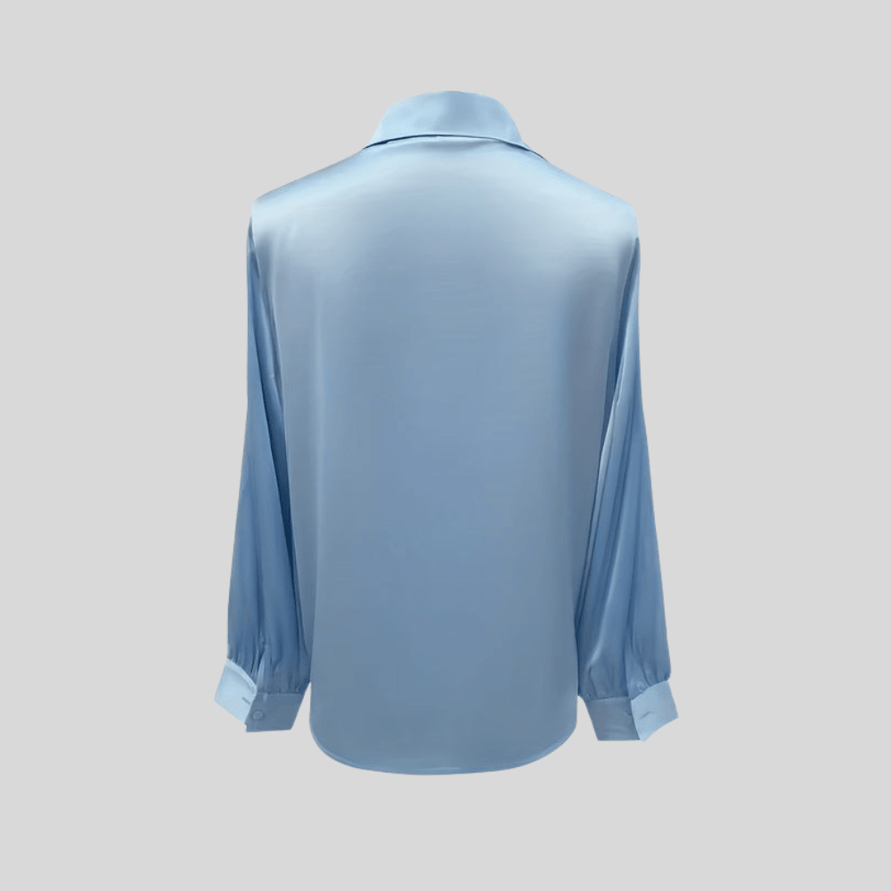 Effortless Icy Blue Twist Top