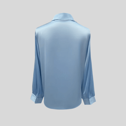 Effortless Icy Blue Twist Top
