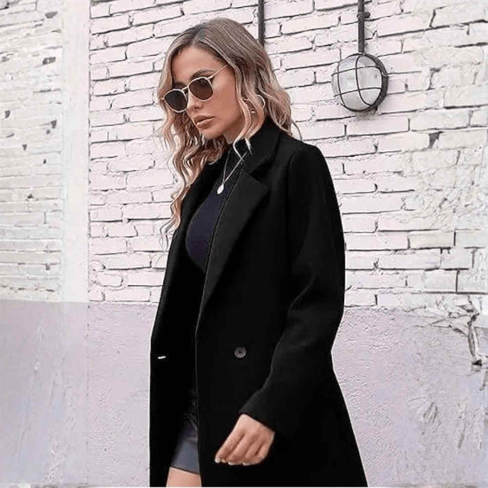 Sleek Wool Longline Coat
