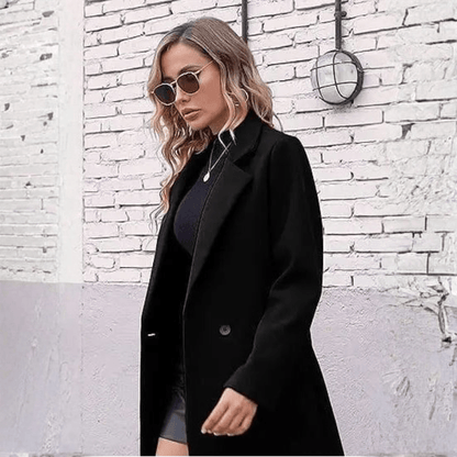 Sleek Wool Longline Coat