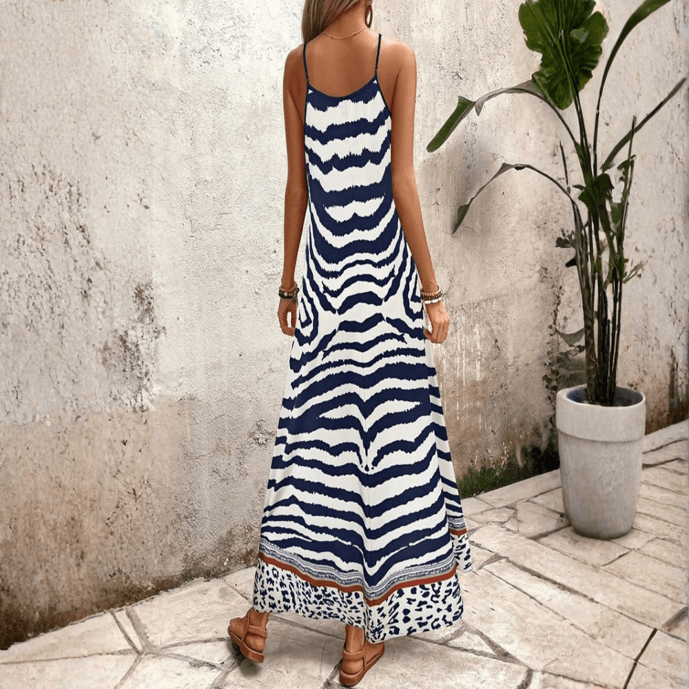 Relaxed Zebra Maxi Dress