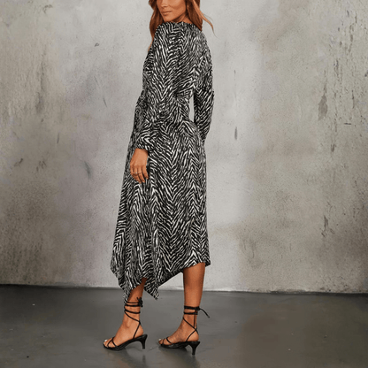 Flowing Zebra Day to Night Dress