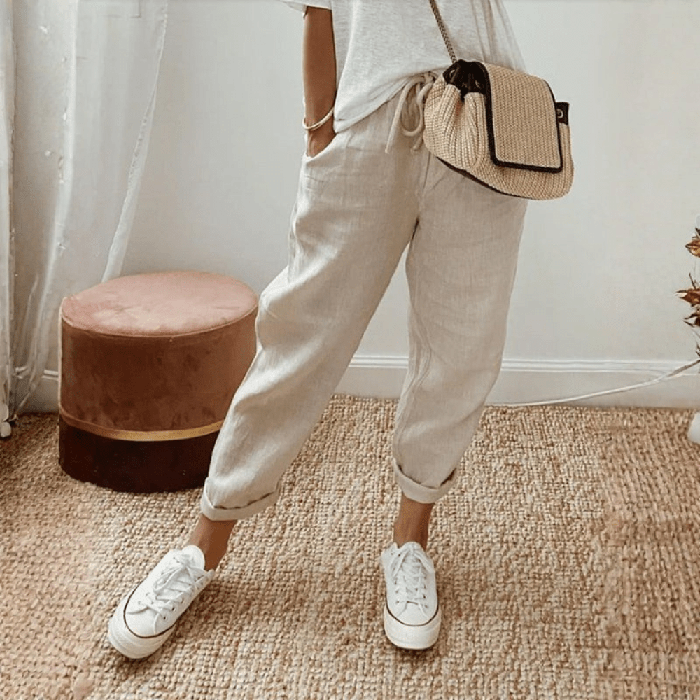 Effortless Flowing Elastic Waist Trousers