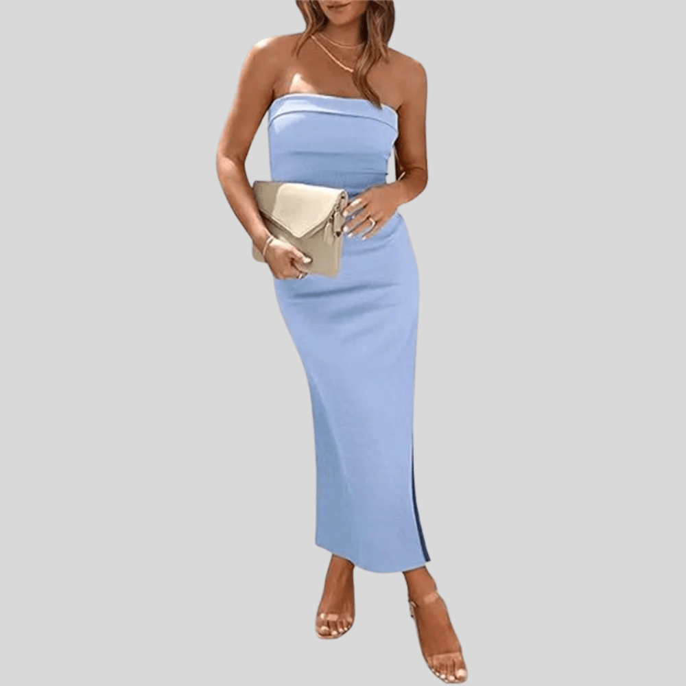 Strapless Slim Bodycon Maxi Dress