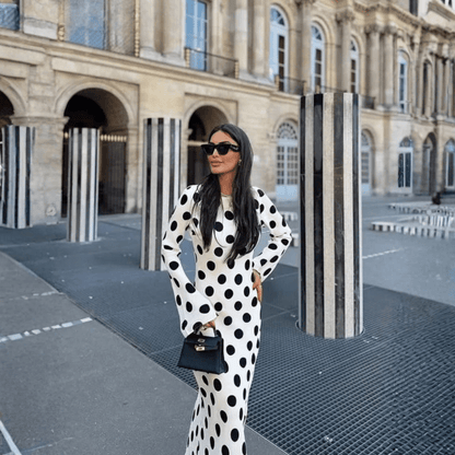 Playful Polka Dot Maxi Dress