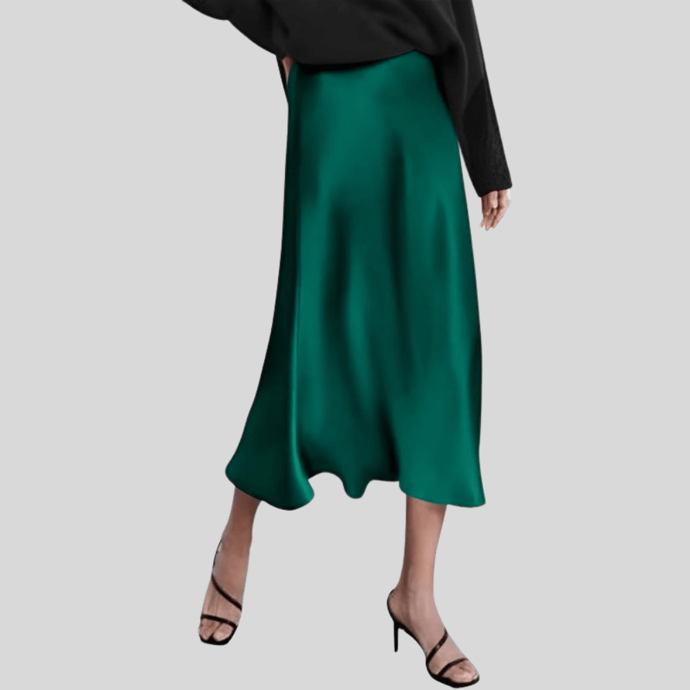 High Waist Fishtail Midi Skirt