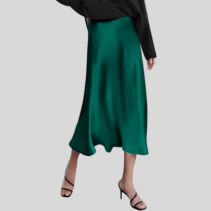 High Waist Fishtail Midi Skirt
