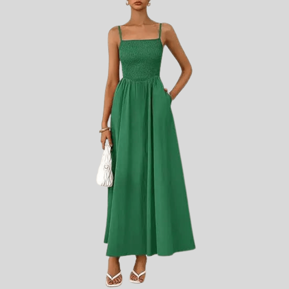 Sunny Pleated Midi Dress Pocket