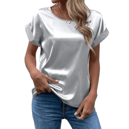 Lustrous Round Neck Top