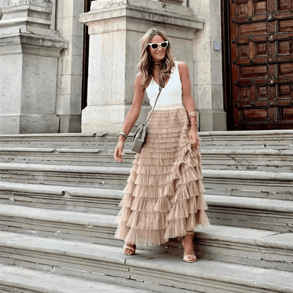 Dreamy Tulle Pleated Ballgown Skirt