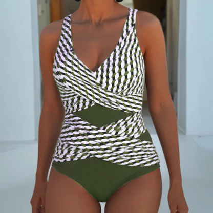Geometric Cutout One-Piece Swimsuit