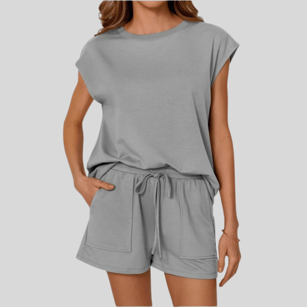Casual Summer Two Piece T Shirt and Shorts Set