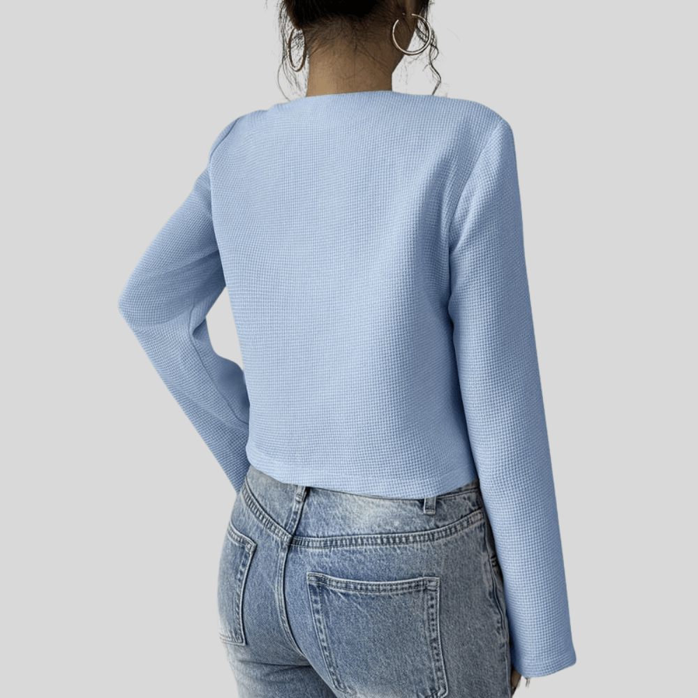 Icy Bow Cropped Jacket