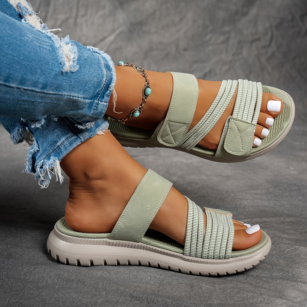 Elastic Strap Comfort Walking Sandals