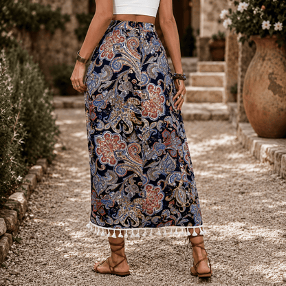 Paisley Tassel Wrap Beach Skirt