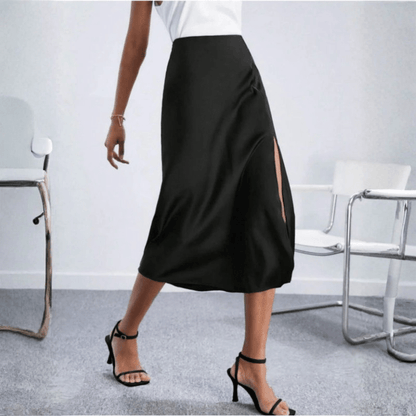 Eleganter Midirock mit Schlitz