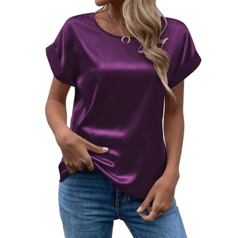 Lustrous Round Neck Top