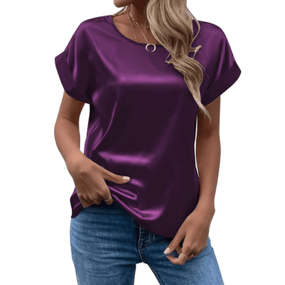 Lustrous Round Neck Top