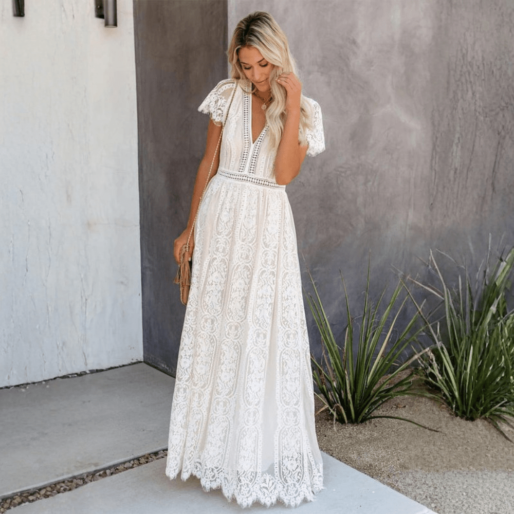 Elegant Romantic Lace Maxi Dress