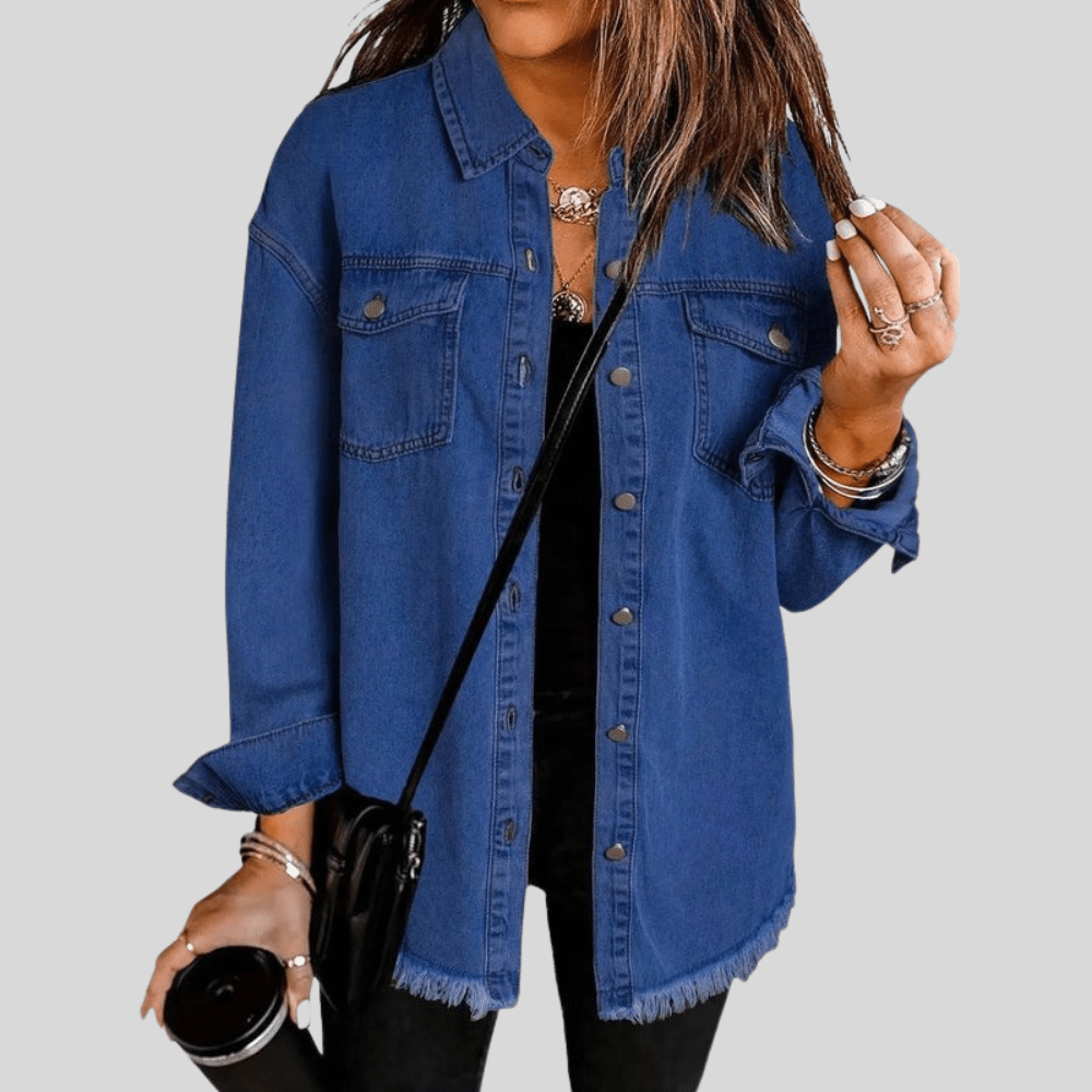 Washed Denim Shirt Jacket