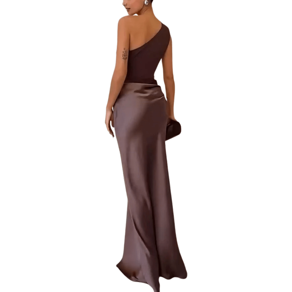 Graceful One Shoulder Maxi Dress