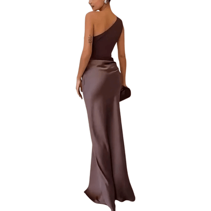 Graceful One Shoulder Maxi Dress