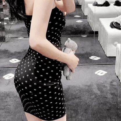 Sleek Strapless Midi Dress Bodycon