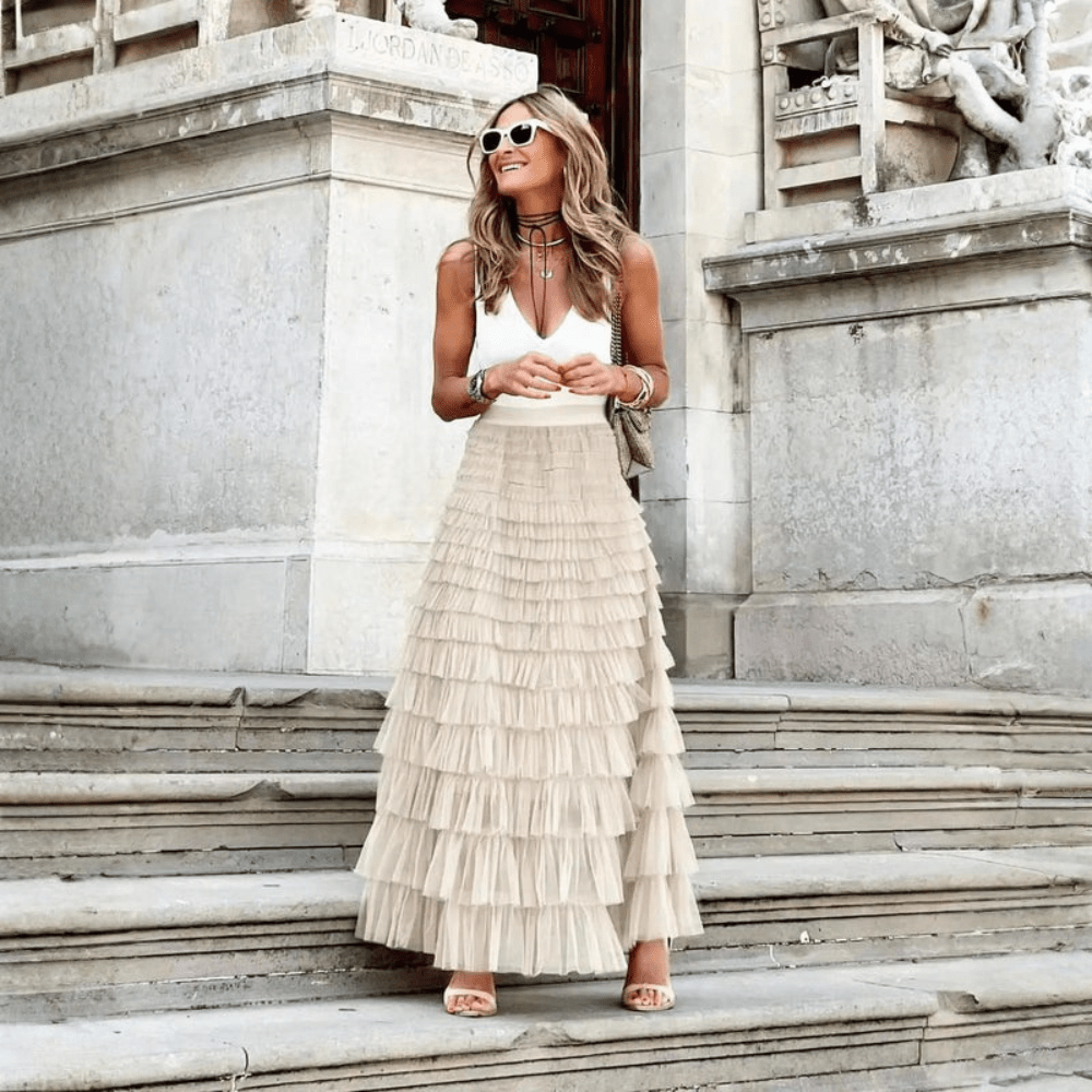 Dreamy Tulle Pleated Ballgown Skirt