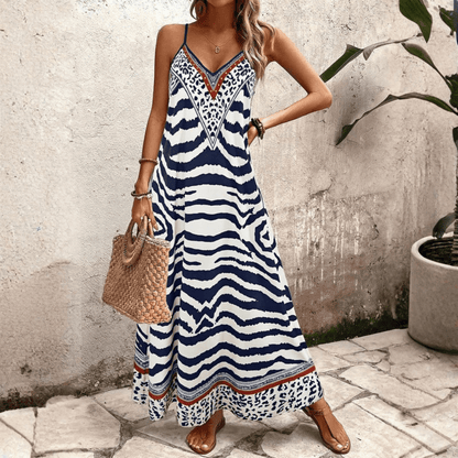 Relaxed Zebra Maxi Dress