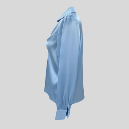 Effortless Icy Blue Twist Top