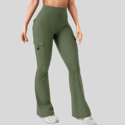 High Stretch Wide Leg Yoga Pants With Pockets