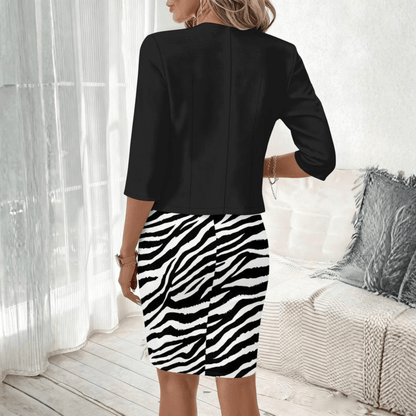 Bold Zebra Dress Set