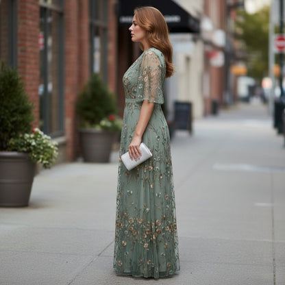 Flowy Maxi Bloom Halter Dress