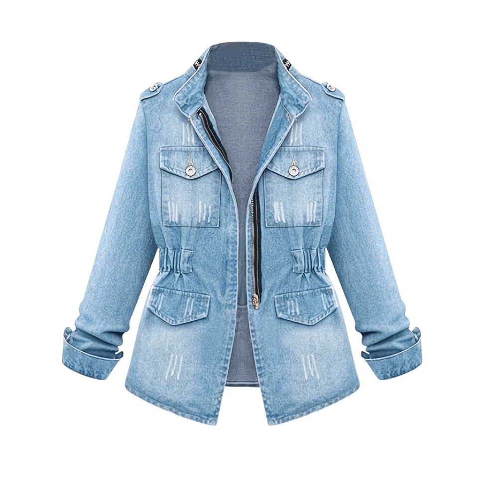 Structured Denim Jacket Cinched