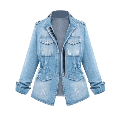 Structured Denim Jacket Cinched